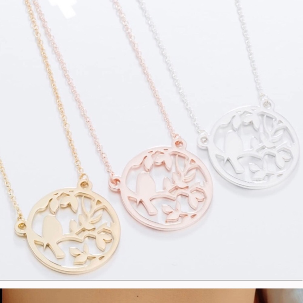 Sparrow and branches Necklace